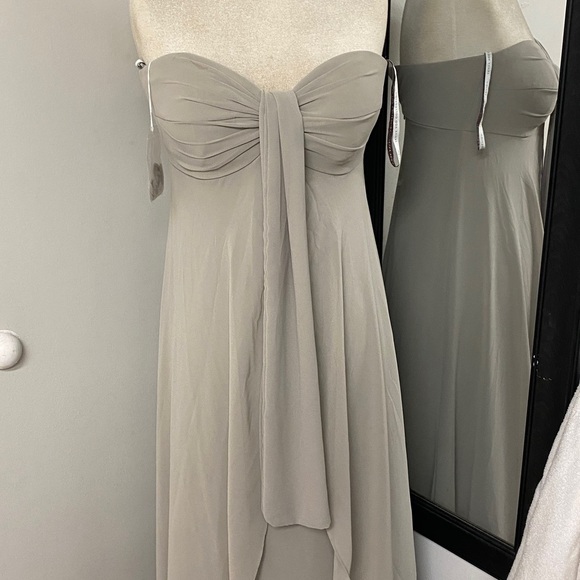Jenny Yoo Collection Grey Dove Convertible Bridesmaid Dress size 4 - Picture 4 of 8